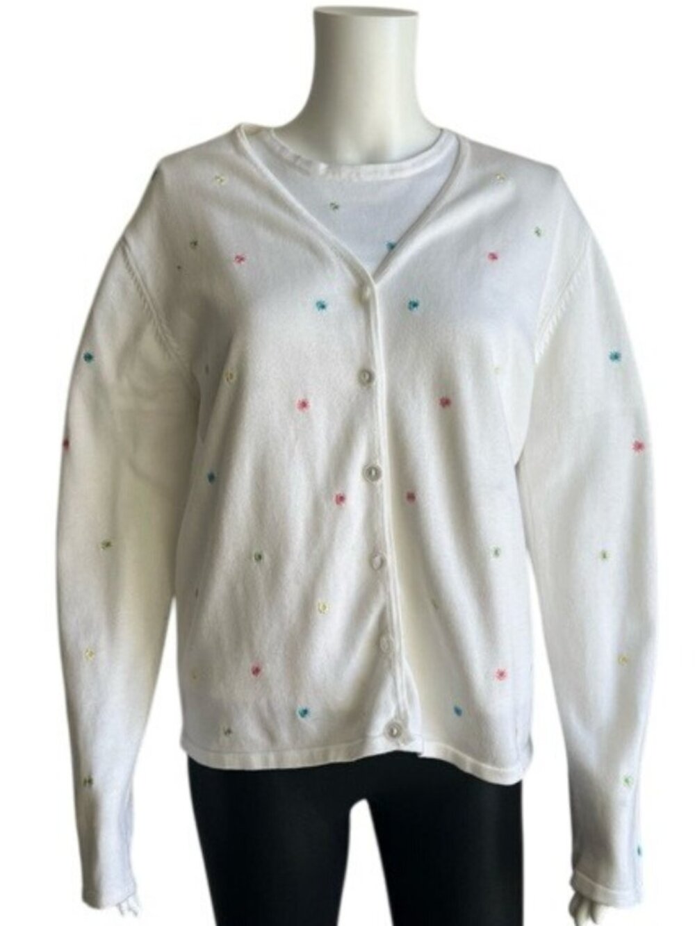 Vintage Drapers & Damon's Floral Dot Sweater Set - S/M